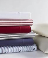 Nautica Coleridge Stripe Cotton Percale -Piece Sheet Set