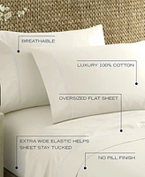 Nautica Regatta 400 Thread Count Cotton Sateen 4-Piece Sheet Set