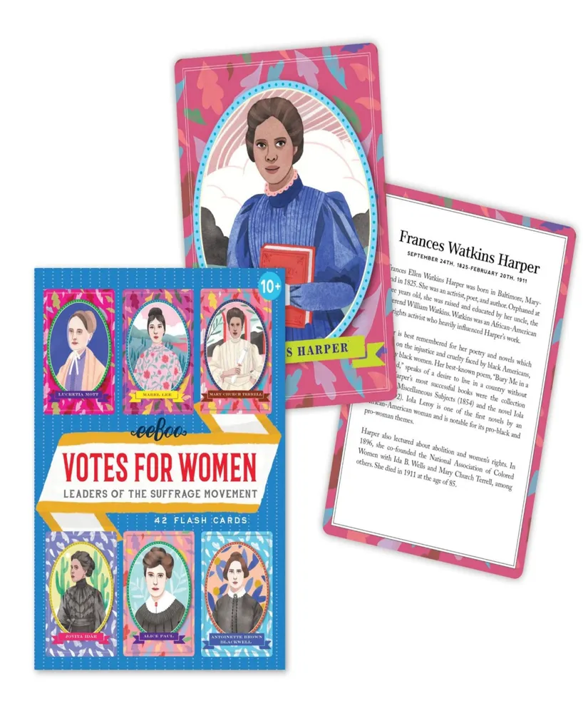 Eeboo Votes for Women Educational Flashcards 45 Piece Set