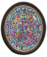 Eeboo Piece and Love Triangle Pattern Round Circle Jigsaw Puzzle Set, 500 Piece