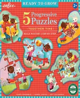 Eeboo Ready to Grow Together Time Progressive 31 Piece Puzzle Set