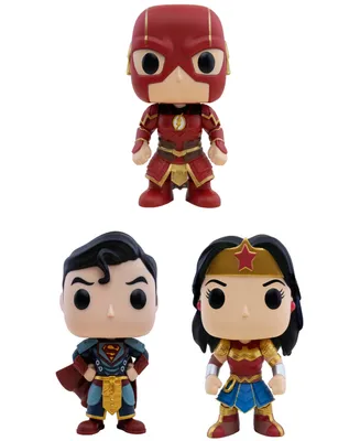Funko Heroes Pop Marvel Imperial Palace the Flash, Superman and Wonder Woman 3 Piece Collectors Set