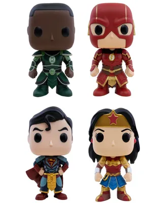 Funko Heroes Pop Imperial Palace the Lantern, the Flash, Superman and Wonder Woman 4 Piece Collectors Set