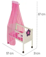 Roba-Kids Doll Canopy Bed Happy Fee with Blanket and Pillow Children's Pretend Play