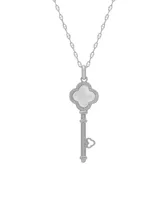 Macy's Mother of Pearl Clover Key Pendant