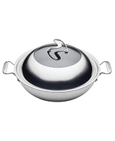 Circulon Clad Stainless Steel 14" Induction Wok with Glass Lid and Hybrid Steelshield and Non-stick Technology