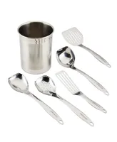 Circulon Tools Stainless Steel Kitchen Tools with Crock, Set of 6