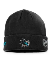 Men's Fanatics Black San Jose Sharks Authentic Pro Rink Cuffed Knit Hat