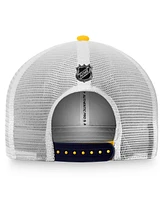 Men's Fanatics Gold, White Nashville Predators Authentic Pro Rink Trucker Snapback Hat