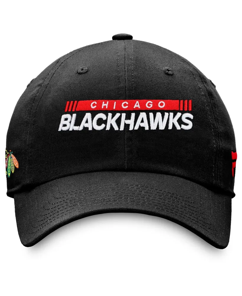 Men's Fanatics Black Chicago Blackhawks Authentic Pro Rink Adjustable Hat