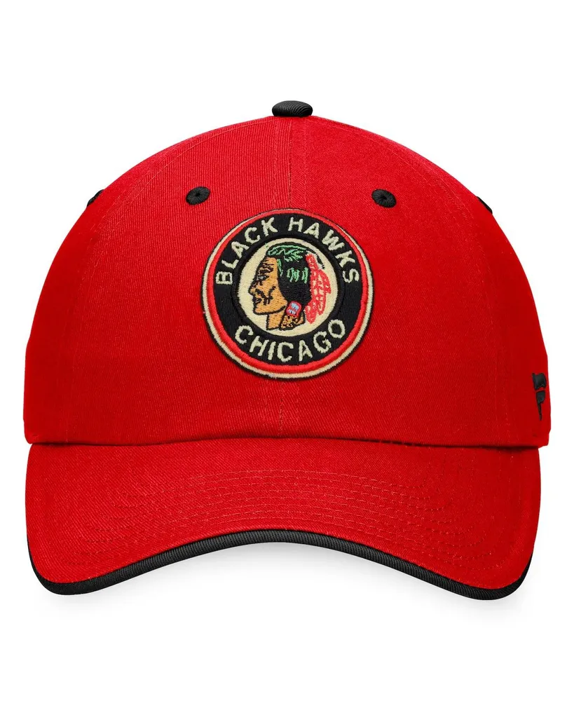 Men's Fanatics Red Chicago Blackhawks Original Six Adjustable Hat