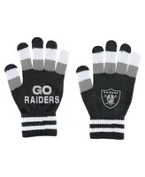 Women's Wear by Erin Andrews Las Vegas Raiders Striped Scarf and Gloves Set