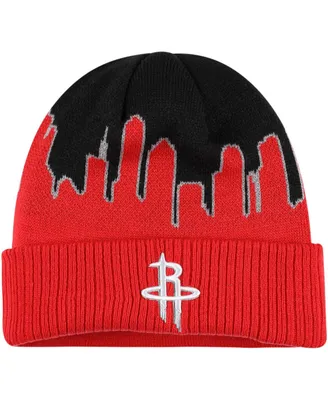Men's New Era Red and Black Houston Rockets 2022 Tip-Off Cuffed Knit Hat