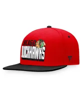 Men's Fanatics Red, Black Chicago Blackhawks Heritage Retro Two-Tone Snapback Hat