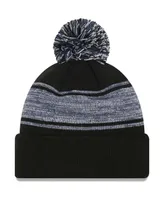 Men's New Era Black Dallas Cowboys Chilled Cuffed Knit Hat with Pom