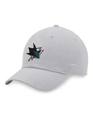 Men's Fanatics Heather Gray San Jose Sharks Logo Adjustable Hat