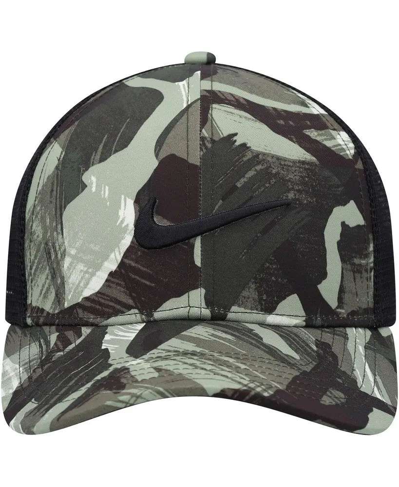 Men's Nike Camo and Black Legacy91 Trucker Performance Snapback Hat