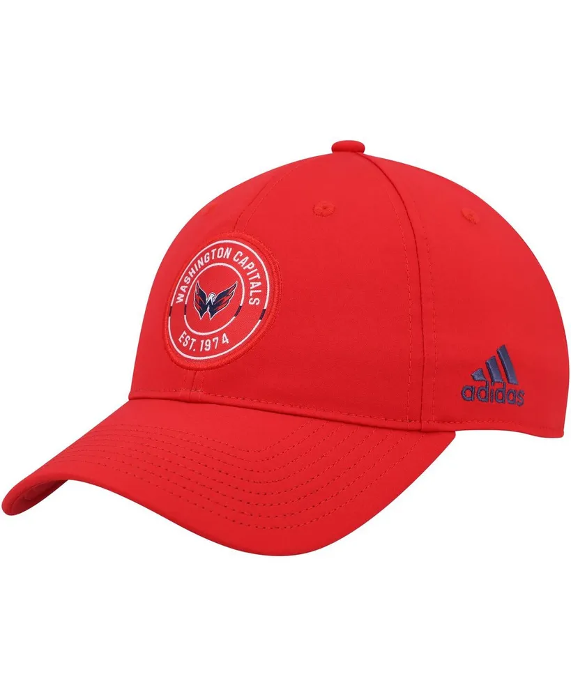 Men's Adidas Red Washington Capitals Circle Logo Flex Hat Size: Medium/Large