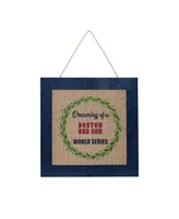 Foco Boston Red Sox 12'' Double-Sided Burlap Sign