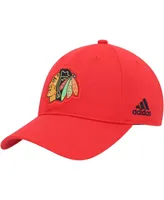 Men's adidas Red Chicago Blackhawks Primary Logo Slouch Adjustable Hat