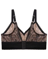 Glamorise Plus Full Figure Bramour Gramercy Luxe Lace Wireless Bralette 7012