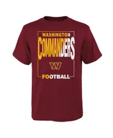 Big Boys Burgundy Washington Commanders Coin Toss T-shirt