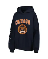 Women's Tommy Hilfiger Navy Chicago Bears Becca Drop Shoulder Pullover Hoodie