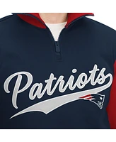 Men's Tommy Hilfiger Navy, Red New England Patriots Aiden Quarter-Zip Top