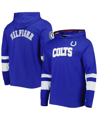 Men's Tommy Hilfiger Royal, White Indianapolis Colts Alex Long Sleeve Hoodie T-shirt