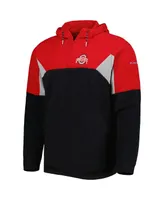 Men's Columbia Black Ohio State Buckeyes Lodge Quarter-Zip Pullover Hoodie