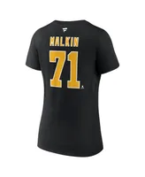 Women's Fanatics Evgeni Malkin Black Pittsburgh Penguins Special Edition 2.0 Name and Number V-Neck T-shirt