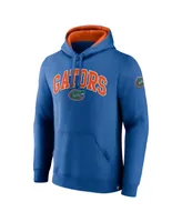 Men's Fanatics Royal Florida Gators Arch & Logo Tackle Twill Pullover Hoodie