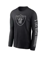 Men's Nike Black Las Vegas Raiders Rflctv Name and Logo T-shirt