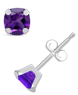 Macy's Gemstone Stud Earrings 10k White Gold