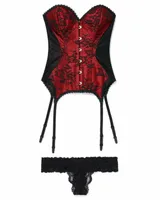 Adore Me Plus Jasmine Boned Strapless Corset & Thong Set