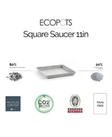 Ecopots Square Indoor and Outdoor Planter Saucer