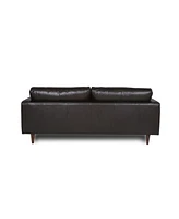 Maebelle Leather Sofa with Tufted Seat And Back