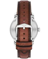 Fossil Men's Heritage Automatic Brown Leather Watch 43mm