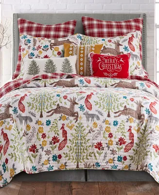 Levtex Folk Deer Woodland 3-Pc. Quilt Set, King