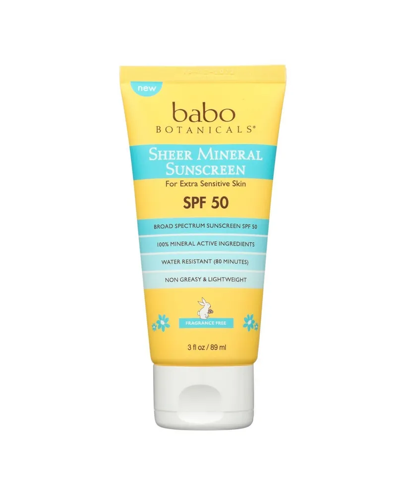 Babo Botanicals - Sunscreen Sheer Ltn Spf 50 - 1 Each