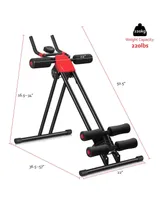 Costway Ab Machine with Lcd Monitor Adjustable Abdominal Trainer Cruncher