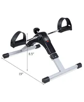 Costway Folding Fitness Pedal Stationary Under Desk Indoor Exercise Bike