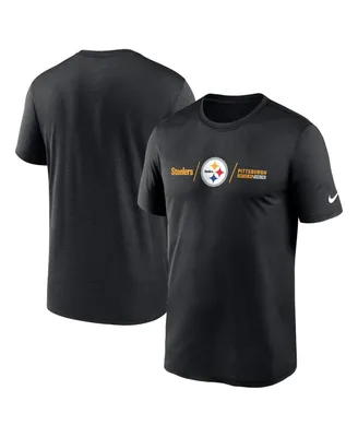 Men's Nike Black Pittsburgh Steelers Horizontal Lockup Legend Performance T-shirt