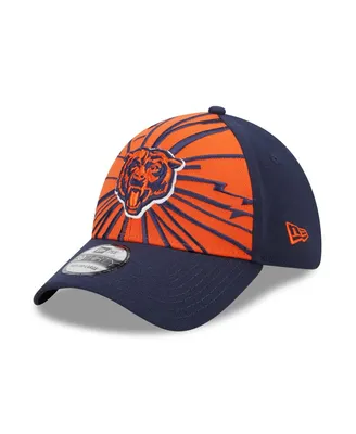 Men's New Era Orange, Navy Chicago Bears Shattered 39THIRTY Flex Hat