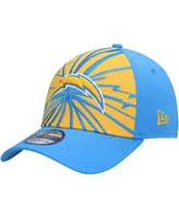 Men's New Era Gold, Powder Blue Los Angeles Chargers Shattered 39THIRTY Flex Hat
