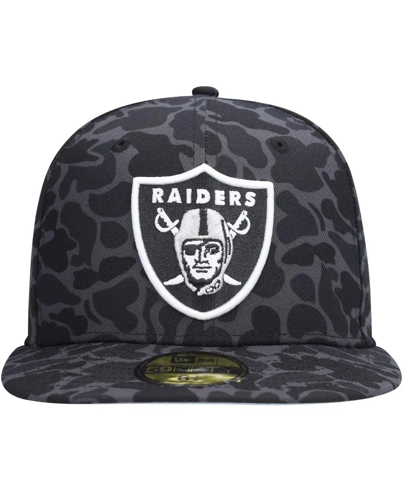 Men's New Era Black Las Vegas Raiders Amoeba Camo 59FIFTY Fitted Hat