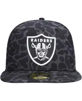 Men's New Era Black Las Vegas Raiders Amoeba Camo 59FIFTY Fitted Hat