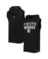 Men's Msx by Michael Strahan Black Las Vegas Raiders Relay Sleeveless Pullover Hoodie