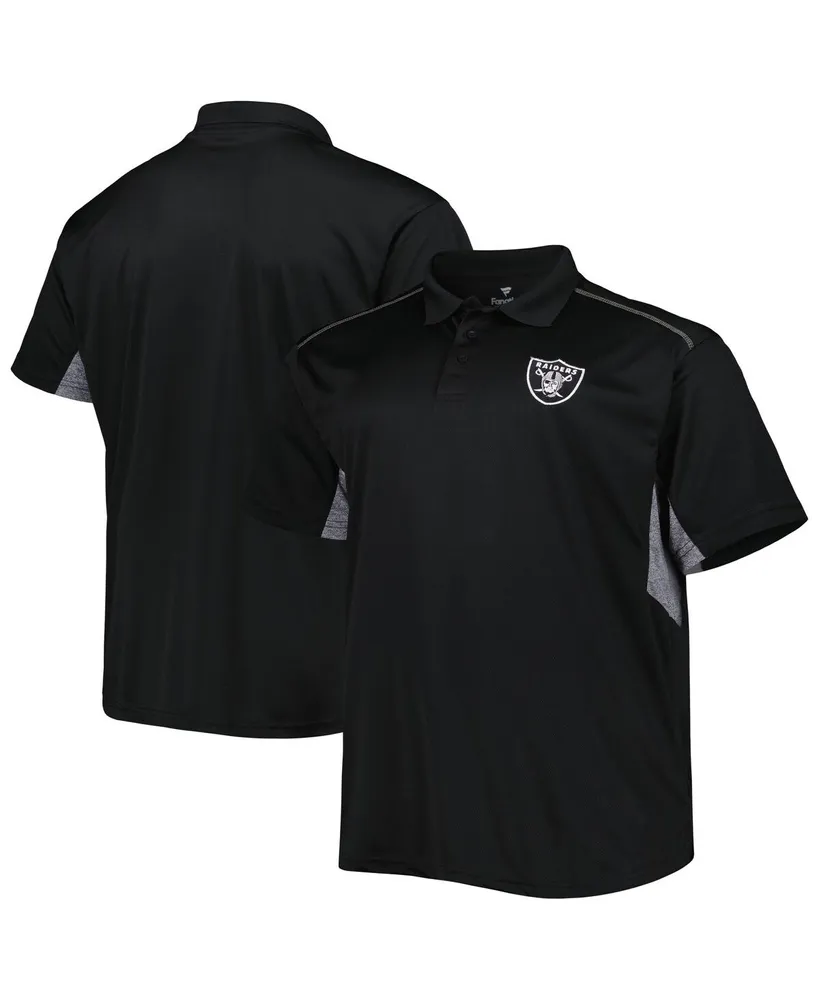 Men's Black Las Vegas Raiders Big and Tall Team Color Polo Shirt