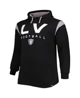 Men's Fanatics Black Las Vegas Raiders Big and Tall Call the Shots Pullover Hoodie